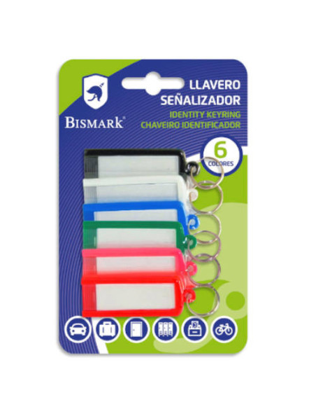 BLISTER 6 LLAVEROS SEÑALIZADORES BISMARK 317818