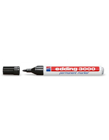 BLISTER 1 MARCADOR PERMANENTE 3000 NEGRO EDDING E-3000/1-01