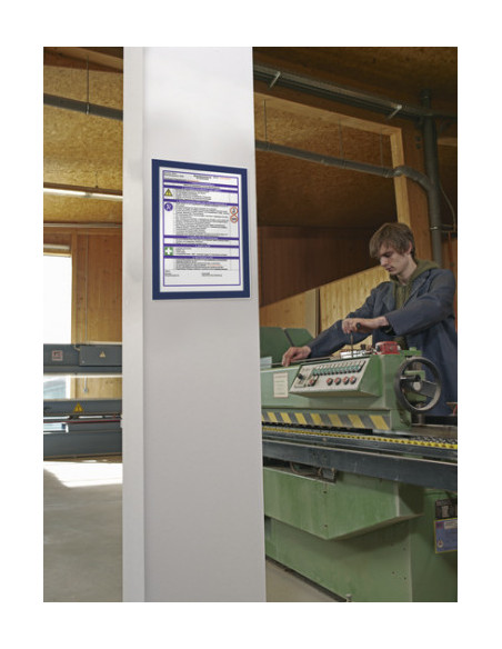 BLISTER DE 2 MARCOS PARA CARTELES AUTOADHESIVO MAGNETICO DURAFRAME A4 AZUL DURABLE 4872-07