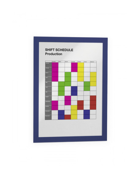 BLISTER DE 2 MARCOS PARA CARTELES AUTOADHESIVO MAGNETICO DURAFRAME A4 AZUL DURABLE 4872-07