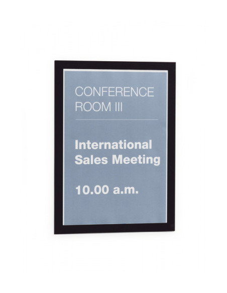 BLISTER DE 2 MARCOS PARA CARTELES AUTOADHESIVO MAGNETICO DURAFRAME A4 NEGRO DURABLE 4872-01