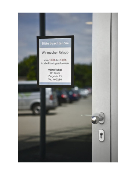 BLISTER DE 2 MARCOS PARA CARTELES AUTOADHESIVO MAGNETICO DURAFRAME A4 NEGRO DURABLE 4872-01