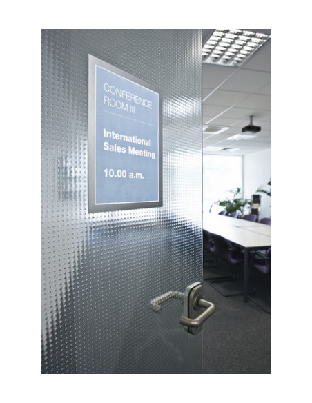 BLISTER DE 2 MARCOS PARA CARTELES AUTOADHESIVO MAGNETICO DURAFRAME A4 PLATA DURABLE 4872-23