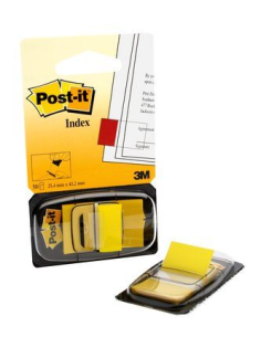 BLISTER DISPENSADOR 50 MARCADORES INDEX AMARILLO 25