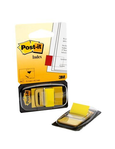 BLISTER DISPENSADOR 50 MARCADORES INDEX AMARILLO 25