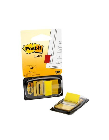 BLISTER DISPENSADOR 50 MARCADORES INDEX AMARILLO 25