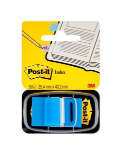 BLISTER DISPENSADOR 50 MARCADORES INDEX AZUL 25 2