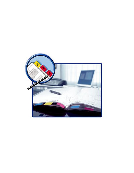 BLISTER DISPENSADOR 50 MARCADORES ADHESIVOS INDEX AZUL BRILLANTE 25,4X43,2MM 680-23 POST-IT 7000144930