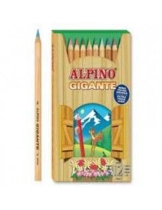 ALPINO LÁPICES DE MADERA GIGANTE CAJA CARTÓN 12 UD