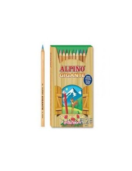 ALPINO LÁPICES DE MADERA GIGANTE CAJA CARTÓN 12 UD
