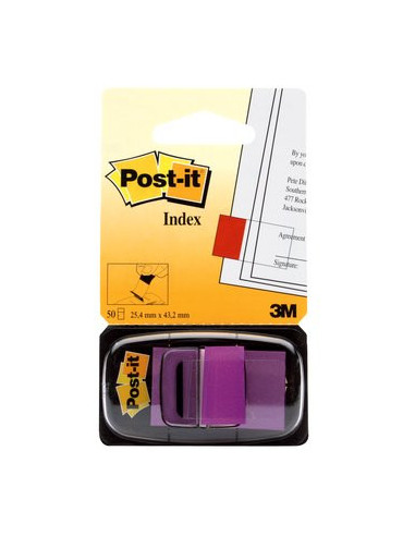 BLISTER DISPENSADOR 50 MARCADORES INDEX VIOLETA 25