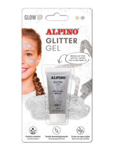 BLÍSTER GEL TRANSPARENTE CON PURPURINA PLATA ALPINO DL000605