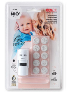 BLISTER IMPRENTILLA LITTLE NIO 10 PICTOS TEMÁTICA "BEBÉS" COLOP NIL002