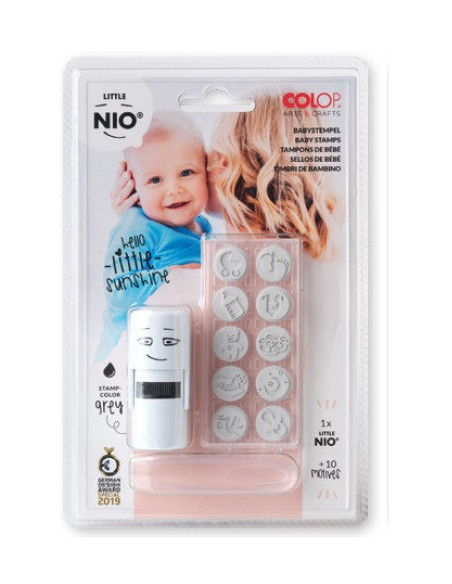 BLISTER IMPRENTILLA LITTLE NIO 10 PICTOS TEMÁTICA "BEBÉS" COLOP NIL002