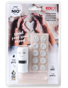 BLISTER IMPRENTILLA LITTLE NIO 10 PICTOS TEMÁTICA "COCINA" COLOP NIL008