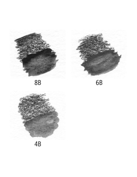 BLÍSTER INICIACIÓN AL DIBUJO CON 3 LÁPICES, GRADUACIONES 4B, 6B Y 8B + PINCEL Nº 8 STAEDTLER 100A SBK4