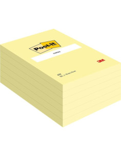 BLOCS 100 HOJAS NOTAS GRANDES ADHESIVAS 101X152MM CANARY YELLOW 659 POST-IT 7100172752 2