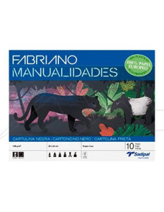 BLOC 10 HOJAS MANUALIDADES CARTULINA NEGRA FABRIANO S0400004