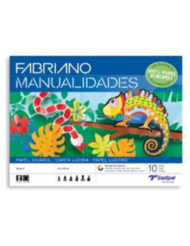 BLOC 10 HOJAS MANUALIDADES PAPEL CHAROL FABRIANO S0400007