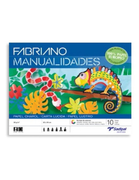 BLOC 10 HOJAS MANUALIDADES PAPEL CHAROL FABRIANO S0400007