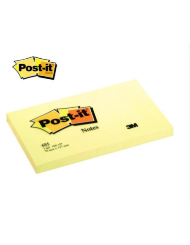 BLOC 100 HOJAS NOTAS ADHESIVAS 76X127MM CANARY YELLOW 6830-CY-W10 POST-IT 7100317839