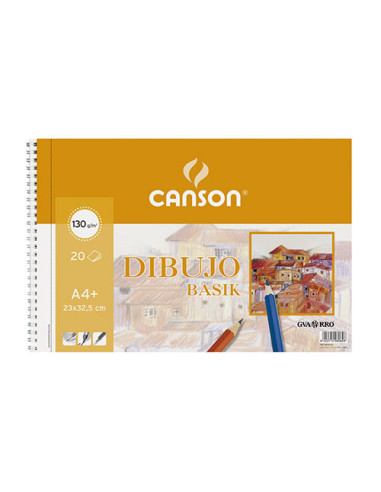 BLOC 20 HOJAS BASIK 130G A4+ MICROPERFORADO GUARRO CANSON C200408062
