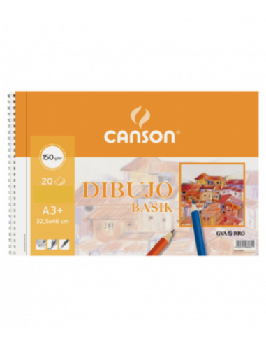 BLOC 20 HOJAS BASIK 150G A3+ GUARRO CANSON C200400694
