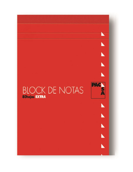 BLOC DE NOTAS CON TAPA 60 GRS. FOLIO (215X310MM.) 80 HOJAS CUADRÍCULA 4X4 PACSA 18900