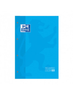 BLOC ENCOLADO COLOR 1 TAPA BLANDA A4+ 80 HOJAS 5X5 COLOR TURQUESA OXFORD 400123679