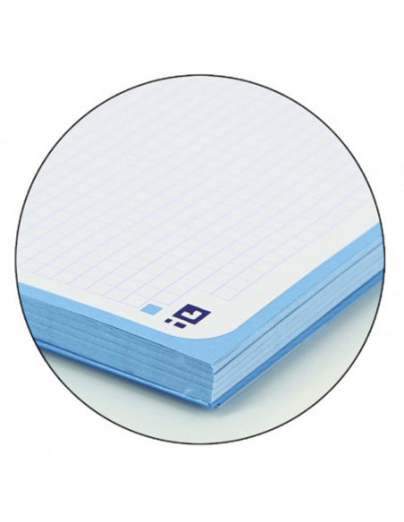 BLOC ENCOLADO COLOR 1 TAPA BLANDA A4+ 80 HOJAS 5X5 COLOR TURQUESA OXFORD 400123679