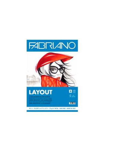 BLOC LISO ENCOLADO A4 70HOJAS 75 GR TODO TIPO TINTAS FABRIANO F19100505