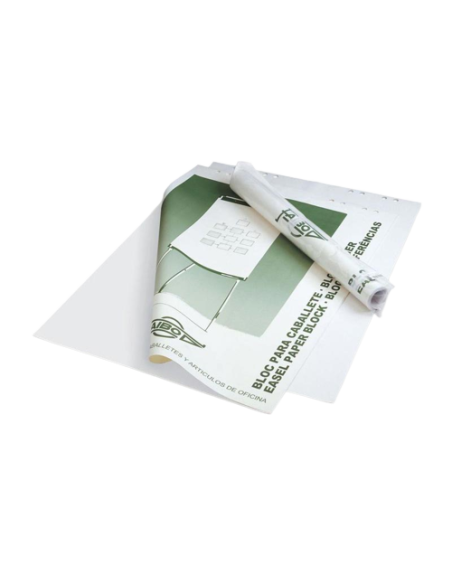 BLOC PAPEL PARA PIZARRA CABALLETE EN LISO 50 HOJAS 70 GR. 90X65 CM. FAIBO BLC-50B
