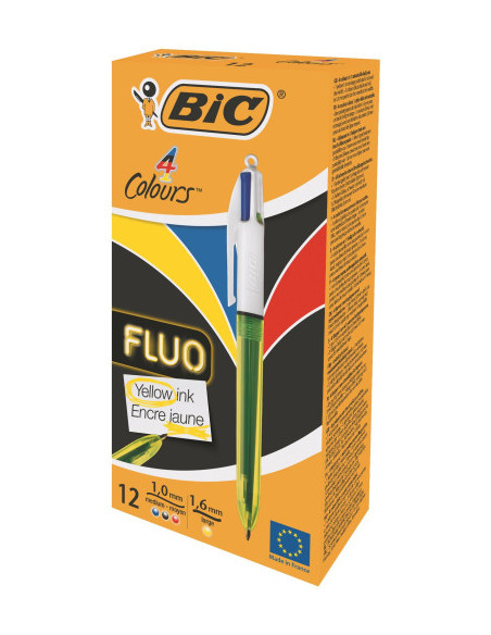 BOLIGRAFO BIC 4 COLORES FLUO