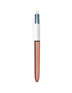 BOLÍGRAFO 4 COLORES PINK GOLD BIC 504894 2