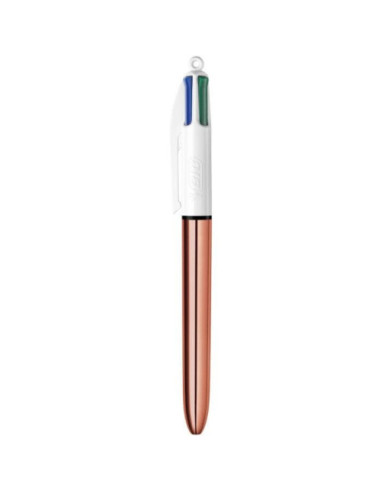 BOLIGRAFO BIC 4 COLORES PINK GOLD