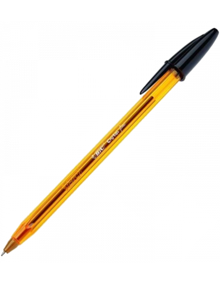 BOLIGRAFO CRISTAL FINE CUERPO NARANJA TRAZO 0