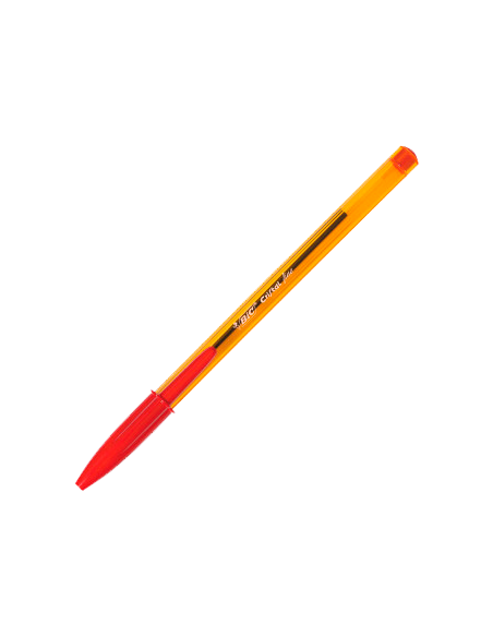 BOLIGRAFO CRISTAL FINE CUERPO NARANJA TRAZO 0