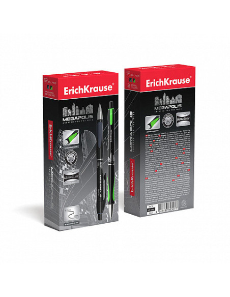 BOLIGRAFO DE BOLA AUTOMÁTICO MEGAPOLIS CONCEPT, COLOR DE LA TINTA: NEGRO ERICH KRAUSE 32
