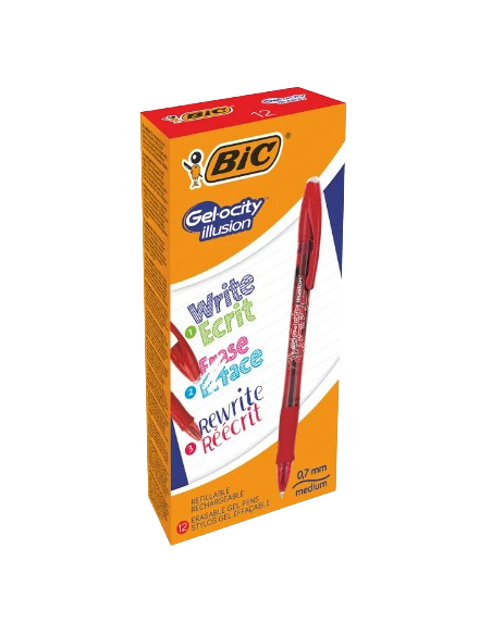 BOLIGRAFO DE GEL BORRABLE ROJO BIC 516524