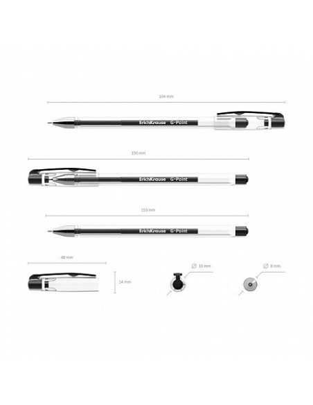BOLIGRAFO DE GEL G-POINT, COLOR DE LA TINTA NEGRO ERICH KRAUSE 17628