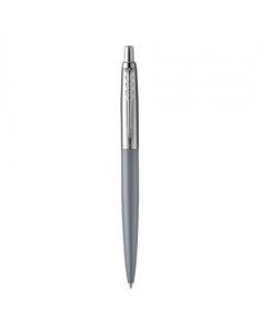 BOLÍGRAFO JOTTER XL ALEXANDRA GRIS MATE RIBETE DE COLOR CROMO PLUMÍN MEDIO TINTA AZUL PARKER 2068360