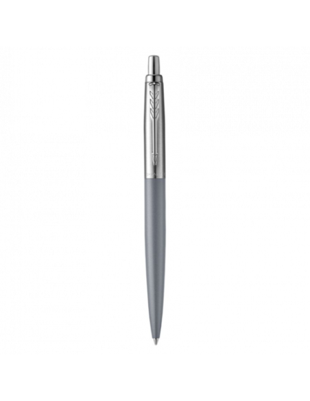 BOLÍGRAFO JOTTER XL ALEXANDRA GRIS MATE RIBETE DE COLOR CROMO PLUMÍN MEDIO TINTA AZUL PARKER 2068360