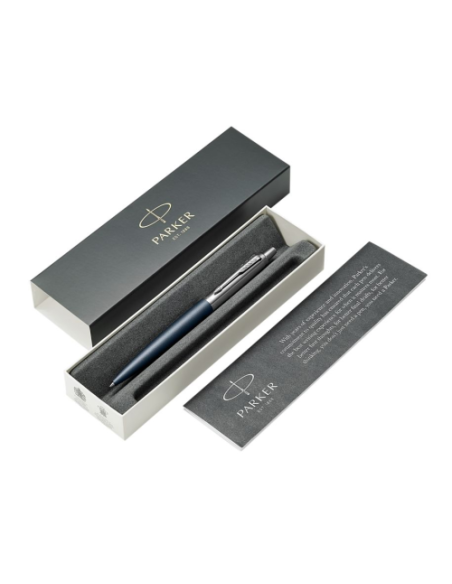 BOLIGRAFO PARKER PARKER JOTTER XL PRIMROSE AZUL MATE RIBETE DE COLOR CROMO PLUMÍN MEDIO TINTA AZUL PARKER 2068359