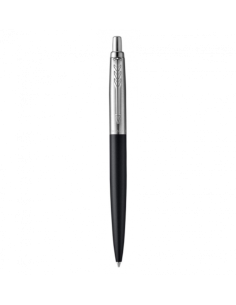 BOLÍGRAFO JOTTER XL RICHMOND NEGRO MATE RIBETE DE COLOR CROMO PLUMÍN MEDIO TINTA AZUL PARKER 2068358