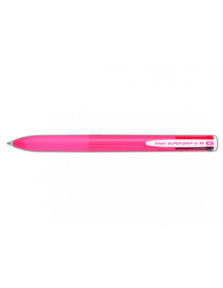 BOLIGRAFO SUPERGRIP G - 4 COLORES - CUERPO COLOR- ROSA PILOT BPKGG-35M-P