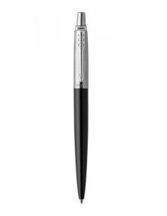 BOLÍGRAFO RETRÁCTIL JOTTER BOND STREET NEGRO CON RIBETE CROMADO PUNTO MEDIO TINTA AZUL PARKER 1953184