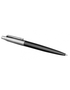 BOLÍGRAFO RETRÁCTIL JOTTER BOND STREET NEGRO CON RIBETE CROMADO PUNTO MEDIO TINTA AZUL PARKER 1953184 2