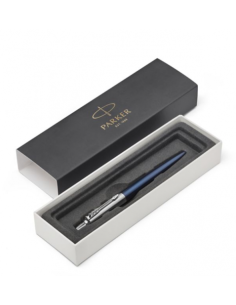 BOLÍGRAFO RETRÁCTIL JOTTER ROYAL AZUL CON BORDE CROMADO PUNTO MEDIO TINTA AZUL PARKER 1953186 2