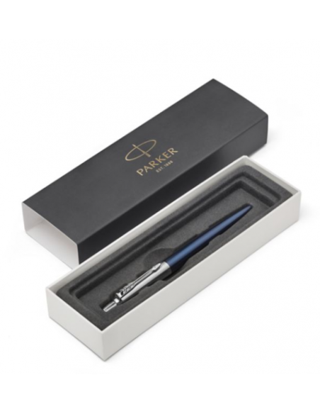 BOLIGRAFO RETRÁCTIL PARKER JOTTER ROYAL AZUL CON BORDE CROMADO PUNTO MEDIO TINTA AZUL PARKER 1953186