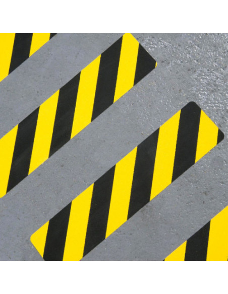 BOLSA 1 TIRA ADHESIVA ANTIDESLIZANTE 150X610MM AMARILLO/NEGRO TARIFOLD 197614